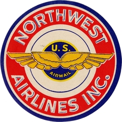 Image: luggage label: Northwest Airlines