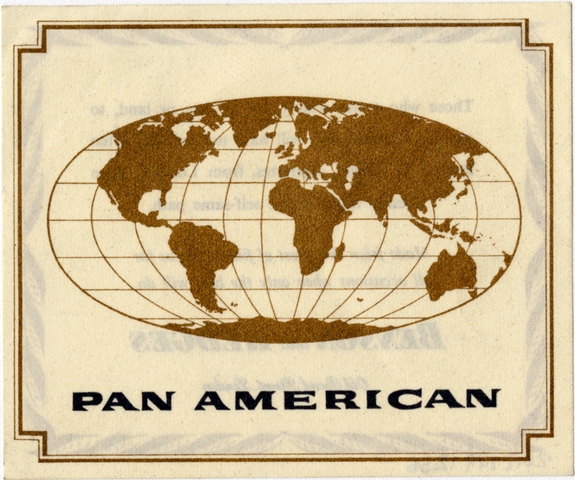 Luggage label: Pan American World Airways