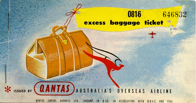 Excess baggage ticket: Qantas Empire Airways