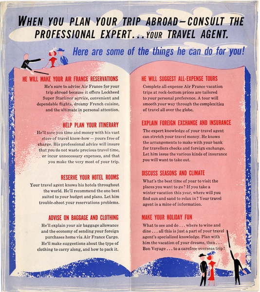 Image: traveler information brochure: Air France