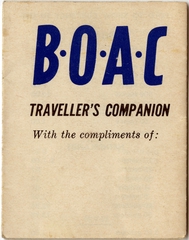Image: traveler information: BOAC (British Overseas Airways Corporation)