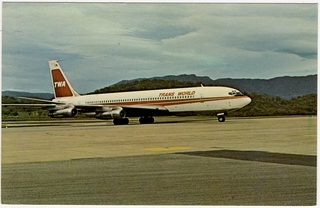 Image: postcard: TWA (Trans World Airlines), Boeing 707-331B