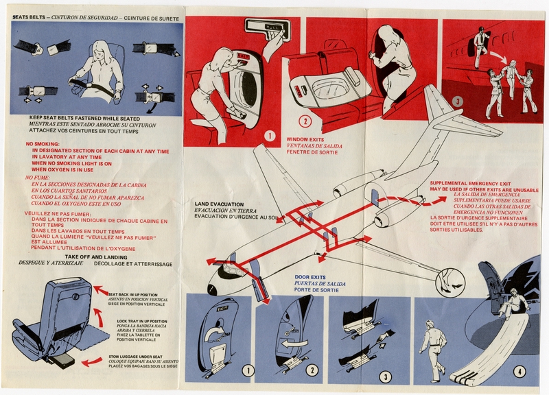 Image: safety information card: Delta Air Lines, Douglas DC-9-32