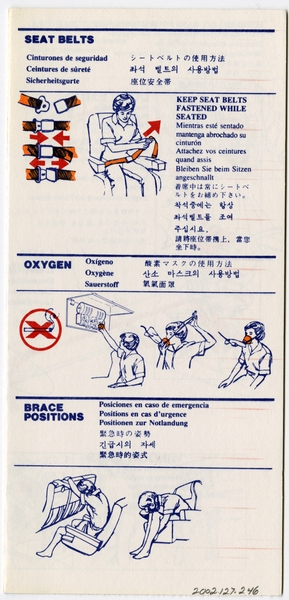 Image: safety information card: Delta Air Lines, McDonnell Douglas MD-88