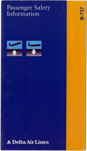 Image: safety information card: Delta Air Lines, Boeing 737