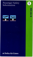 Image: safety information card: Delta Air Lines, Boeing 767-200