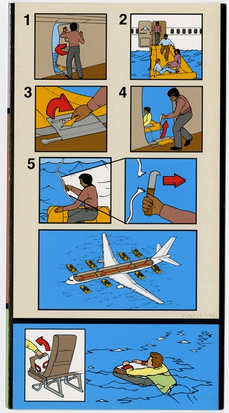 Image: safety information card: National Airlines, Boeing 757-200