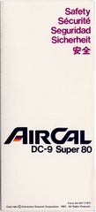 Image: safety information card: AirCal, Douglas DC-9 Super 80