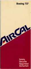 Image: safety information card: AirCal, Boeing 737
