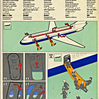 Image #1: safety information card: British Airways, Hawker Siddeley HS.121 Trident Three