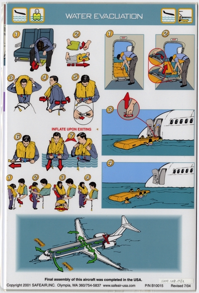 Image: safety information card: Hawaiian Airlines, Boeing 717