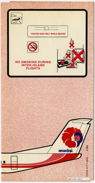 Image: safety information card: Hawaiian Airlines, de Havilland DHC-7 Dash 7