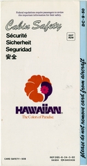 Image: safety information card: Hawaiian Airlines, Douglas DC-9-50