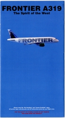 Image: safety information card: Frontier Airlines, Airbus A319