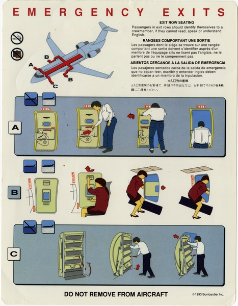 Image: safety information card: Delta Connection (Skywest), Canadair Regional Jet