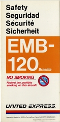 Image: safety information card: United Express, Embraer EMB-120 Brasilia