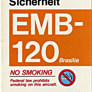 Image #1: safety information card: United Express, Embraer EMB-120 Brasilia