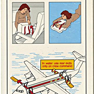 Image #3: safety information card: United Express, British Aerospace BAe-146