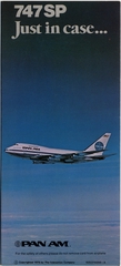 Image: safety information card: Pan American World Airways, Boeing 747SP