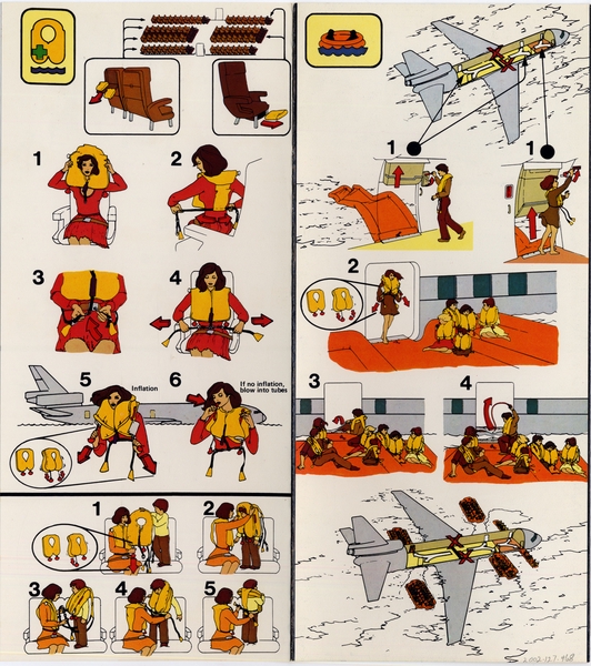 Image: safety information card: Pan American World Airways, McDonnell Douglas DC-10