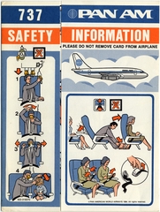 Image: safety information card: Pan American World Airways, Boeing 737
