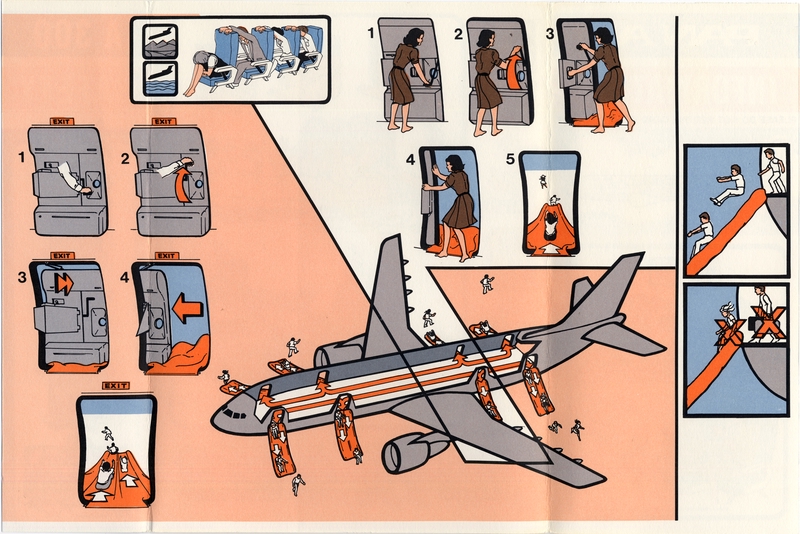 Image: safety information card: Pan American World Airways, Airbus A300