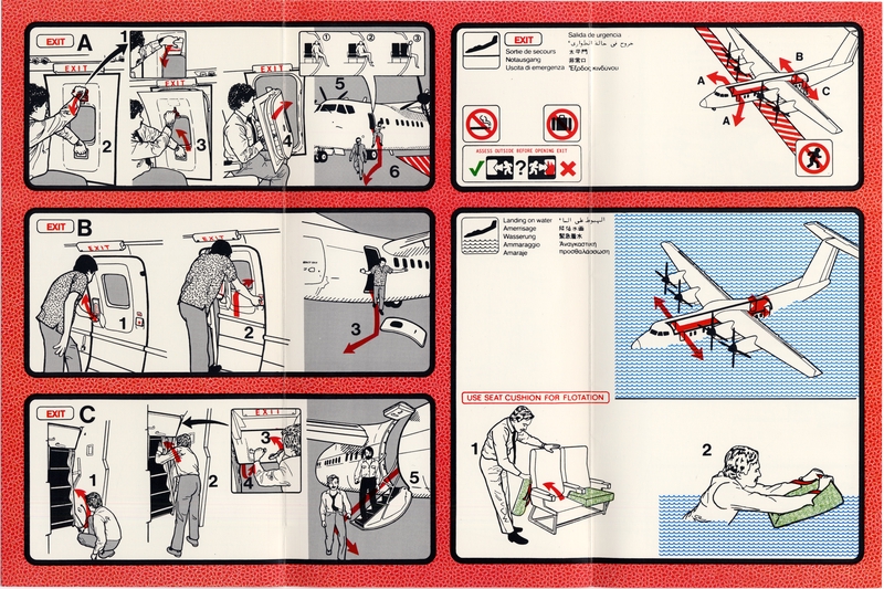 Image: safety information card: Pan Am Express, de Havilland DHC-7 Dash 7