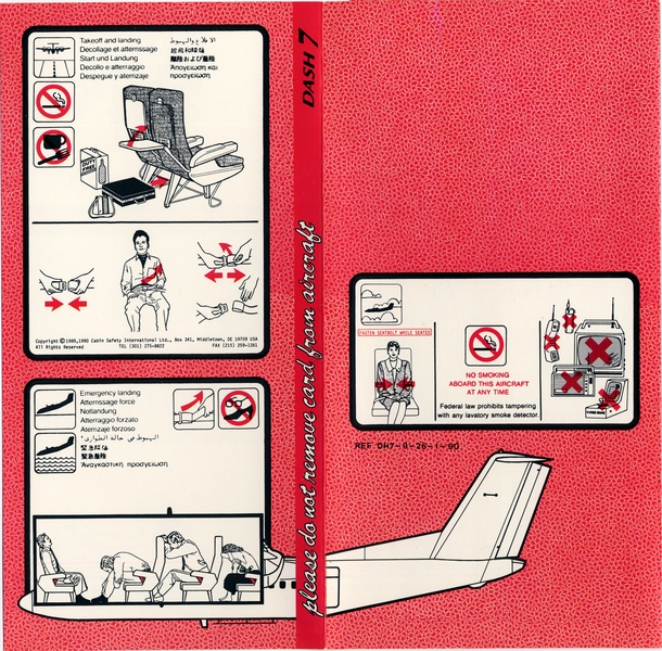 Image: safety information card: Pan Am Express, de Havilland DHC-7 Dash 7