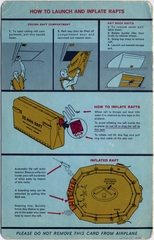Image: safety information card: United Air Lines, Douglas DC-8
