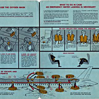 Image #2: safety information card: United Air Lines, Douglas DC-8