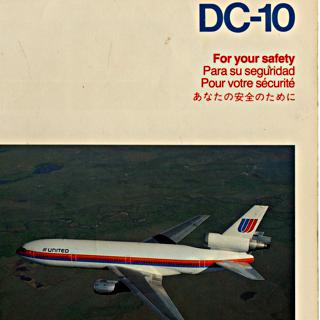 Image #1: safety information card: United Airlines, McDonnell Douglas DC-10