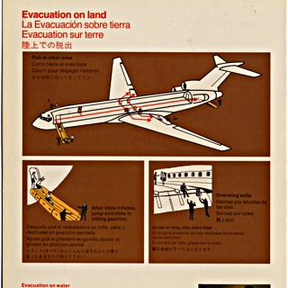 Image #3: safety information card: United Airlines, Boeing 727