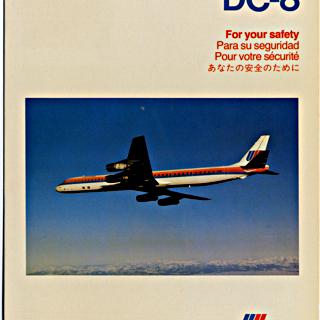 Image #1: safety information card: United Airlines, Douglas DC-8