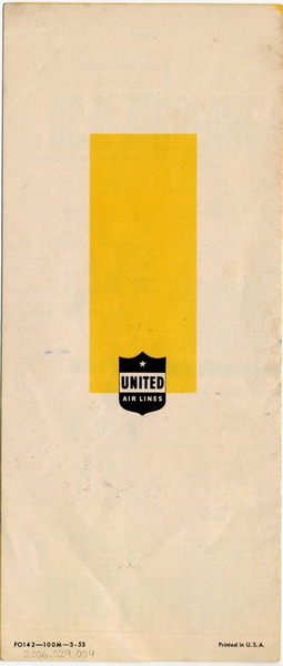 Image: safety information card: United Air Lines