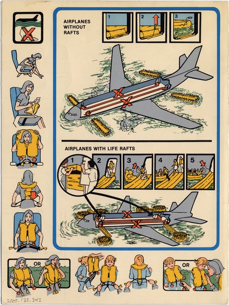 Image: safety information card: Pan American World Airways, Airbus A310