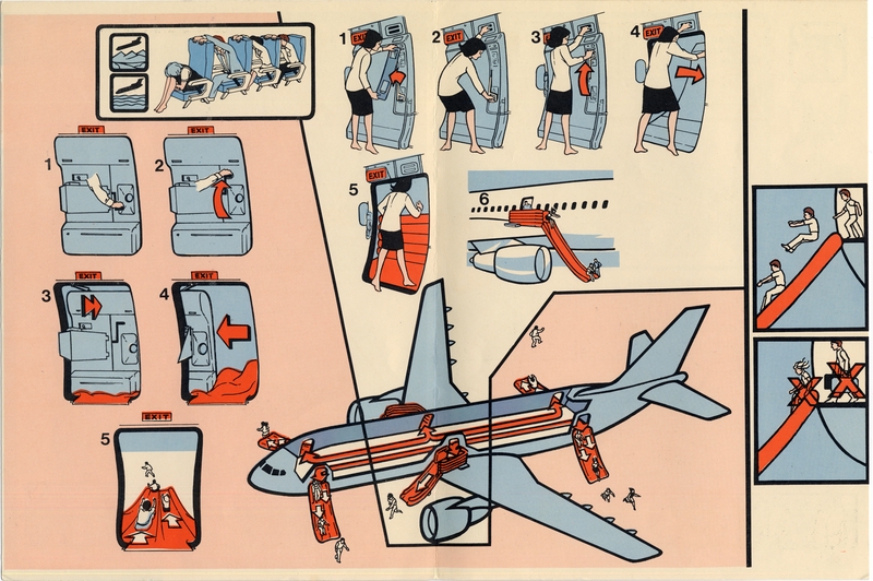 Image: safety information card: Pan American World Airways, Airbus A310