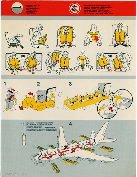 Image: safety information card: Pan American World Airways, Boeing 747