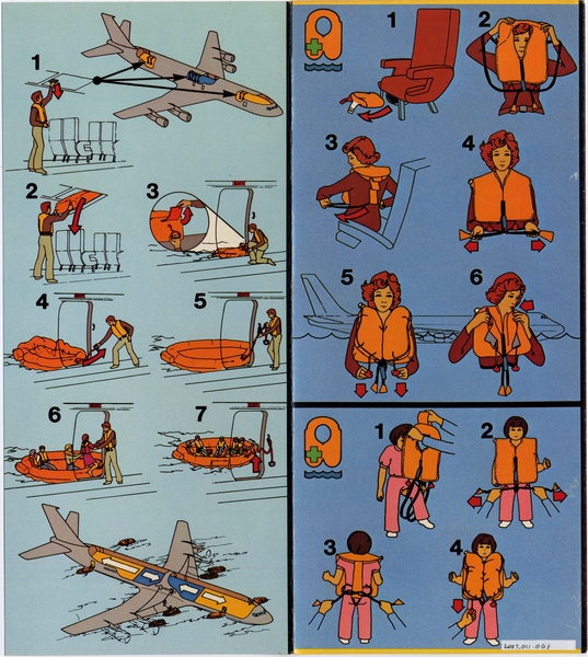 Image: safety information card: Pan American World Airways, Boeing 707