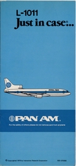 Image: safety information card: Pan American World Airways, Lockheed L-1011 TriStar