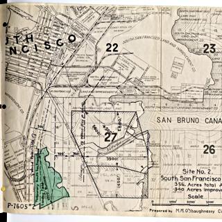 Image #1: map and report: San Francisco Department of Public Works, Bureau of Engineering, proposed airport site