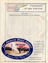 Image: luggage label: Pan American World Airways, New Zealand