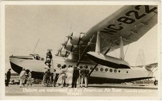 Image: postcard: Pan American Airways, Pan American Air Base, Miami