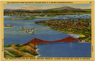 Image: postcard: San Francisco from the Pacific