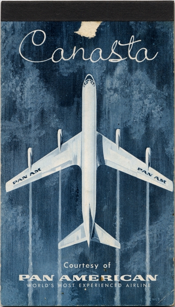 Image: card game score sheets: Pan American World Airways