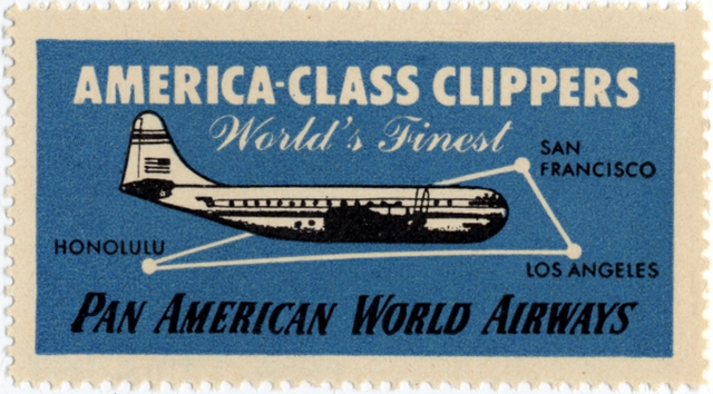 Commemorative stamp: Pan American World Airways, Boeing 377 Stratocruiser