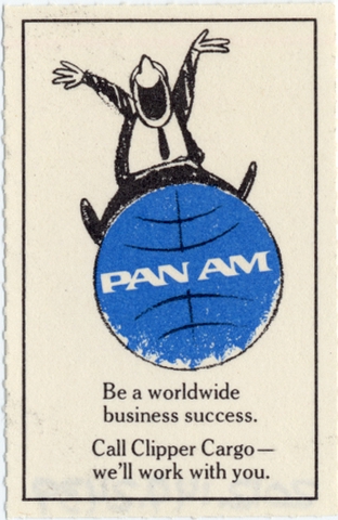 Promotional sticker: Pan American World Airways