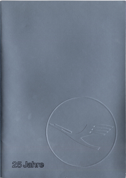 Image: service certificate: Lufthansa, 25 years of service for Hans Steuck