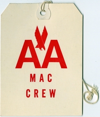 Image: crew luggage tag: American Airlines