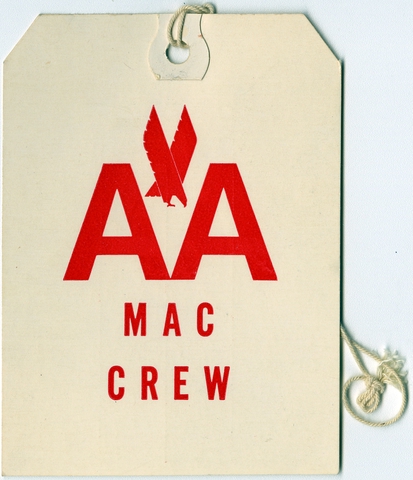 Crew luggage tag: American Airlines