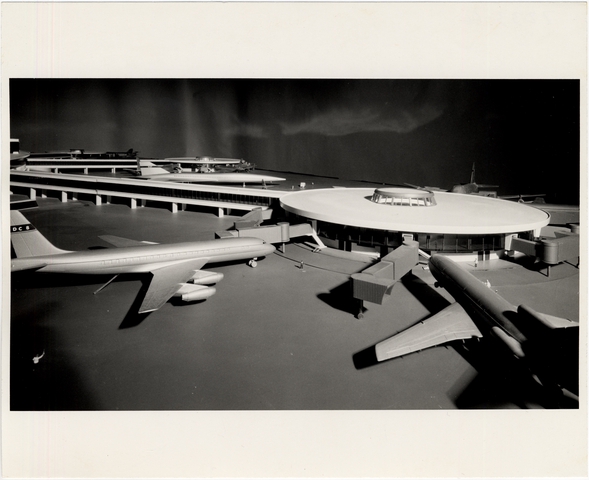 Photograph: model of Newark airport terminal